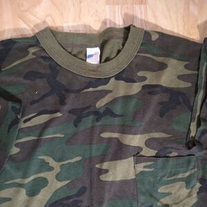 Vintage Camouflage Pocket T-Shirt USA Made